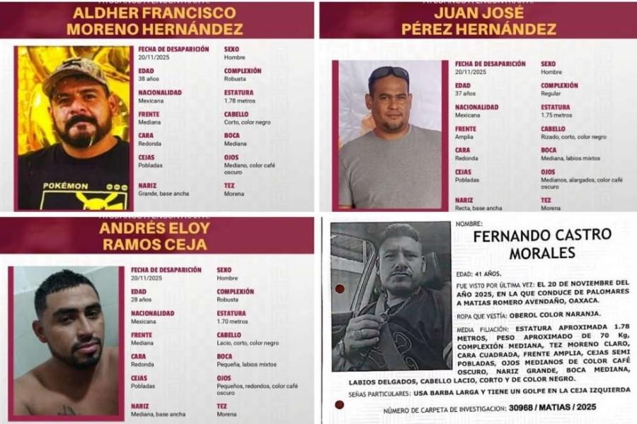 Gobierno de Tamaulipas monitorea caso de traileros desaparecidos en Oaxaca