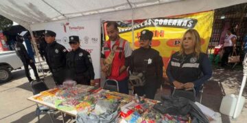 Guardia Estatal y Protección Civil Victoria retiran de las calles pirotecnia
