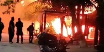Incendio en Navidad en Mahahual