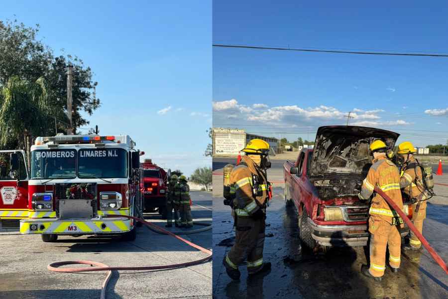Incendio en vehículo en la Carretera Nacional (1)