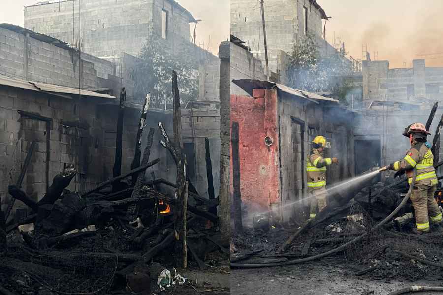 Incendio por cortocircuito en Apodaca (1)