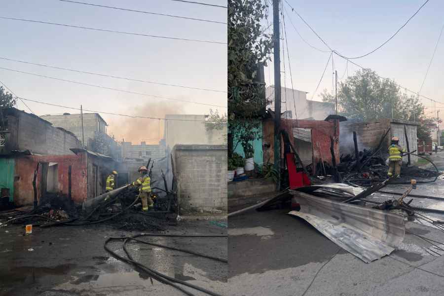 Incendio por cortocircuito en Apodaca (2)
