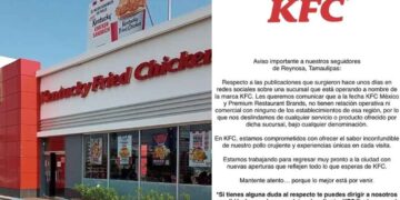 KFC aclara que establecimiento en Reynosa no pertenece a la marca