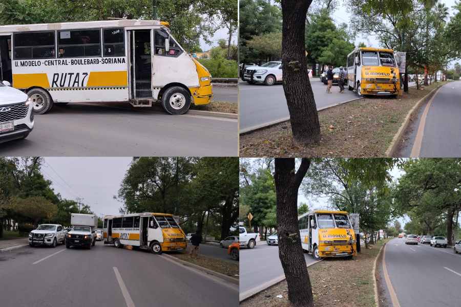 Microbús cierre de paso en Victoria (1)