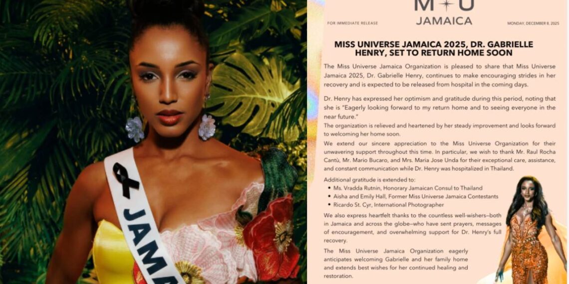 Miss Jamaica continuará su recuperación médica tras sufrir grave caída en Miss Universo