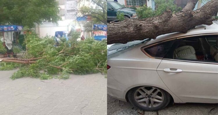 Momento exacto del ingreso del frente frío en Tamaulipas