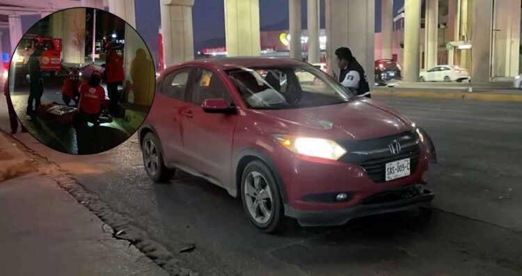 Peatón queda herido al ser embestido por una camioneta en la Colonia Coyoacán de San Nicolás, NL