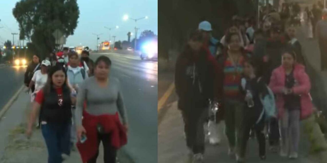 Peregrinos avanzan Basílica de Guadalupe