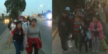 Peregrinos avanzan Basílica de Guadalupe