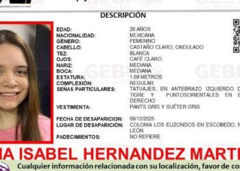 Piden apoyo para localizar a Sofía Isabel Hernández Martínez desaparecida en Escobedo, NL