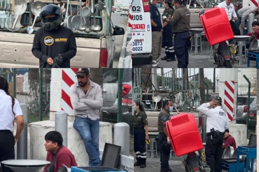 Repartidor de Pollo Church derrapa por pavimento mojado en Matamoros, Tamaulipas