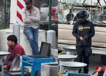 Repartidor de Pollo Church derrapa por pavimento mojado en Matamoros, Tamaulipas