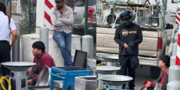 Repartidor de Pollo Church derrapa por pavimento mojado en Matamoros, Tamaulipas