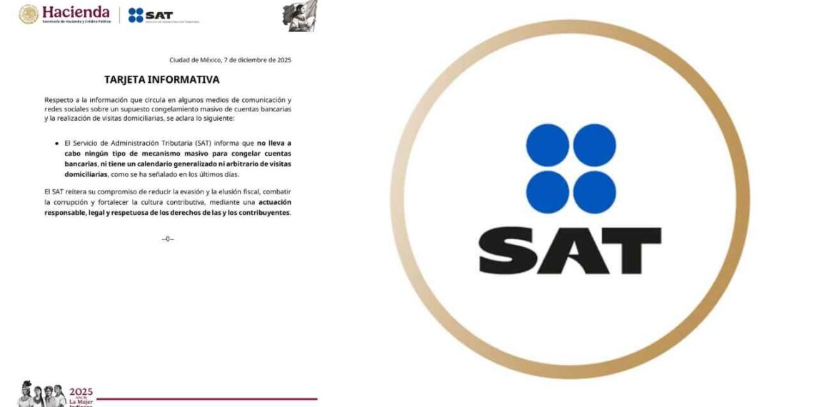 SAT niega congelamiento masivo de cuentas bancarias en México