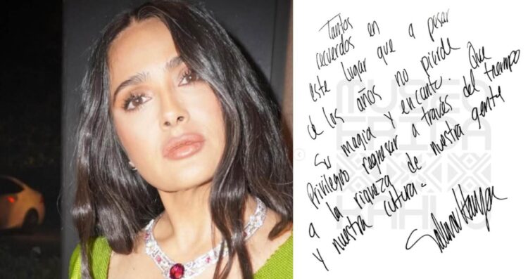 Salma Hayek sorprende al visitar el museo dedicado a Frida Kahlo