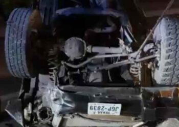 camioneta Periférico Matamoros volcadura