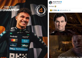 Sergio Checo Pérez bromea sobre el triunfo de Lando Norris, nuevo campeón de la F1