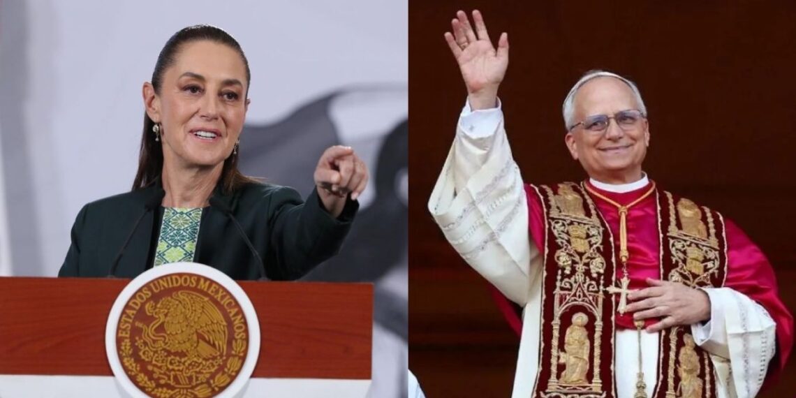 Sheinbaum habla con el papa León XIV y lo invita a México