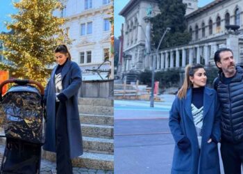 Sofía Rivera Torres comparte fotos de su primera Navidad como mamá desde Europa