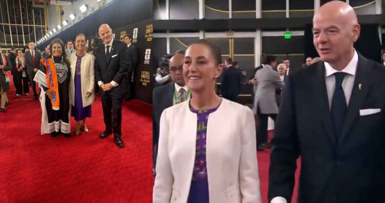 Sorteo del Mundial 2026: Gianni Infantino, Presidente de la FIFA, recibe a Claudia Sheinbaum en Kennedy Center