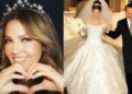 Thalía celebra 25 años de matrimonio recordando su icónico vestido de novia