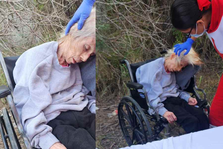 Trasladan al Hospital a abuelita en Matamoros (1)