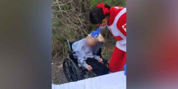 Trasladan al Hospital a abuelita en Matamoros