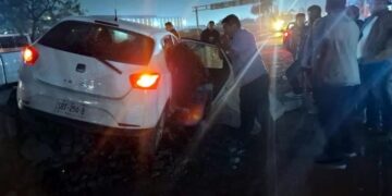 tres lesionados accidente Escobedo