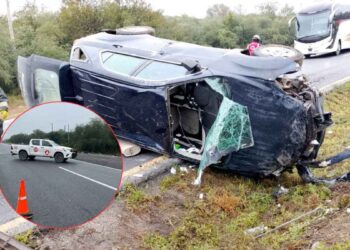 Volcadura en Carretera Nacional lesionados