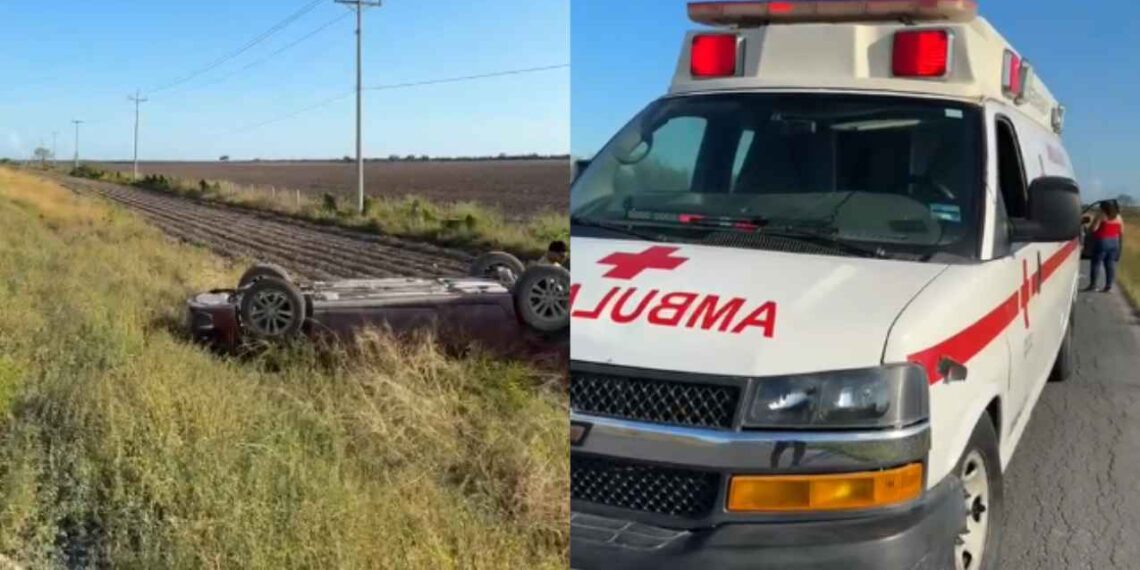 Volcadura en carretera al Mezquital