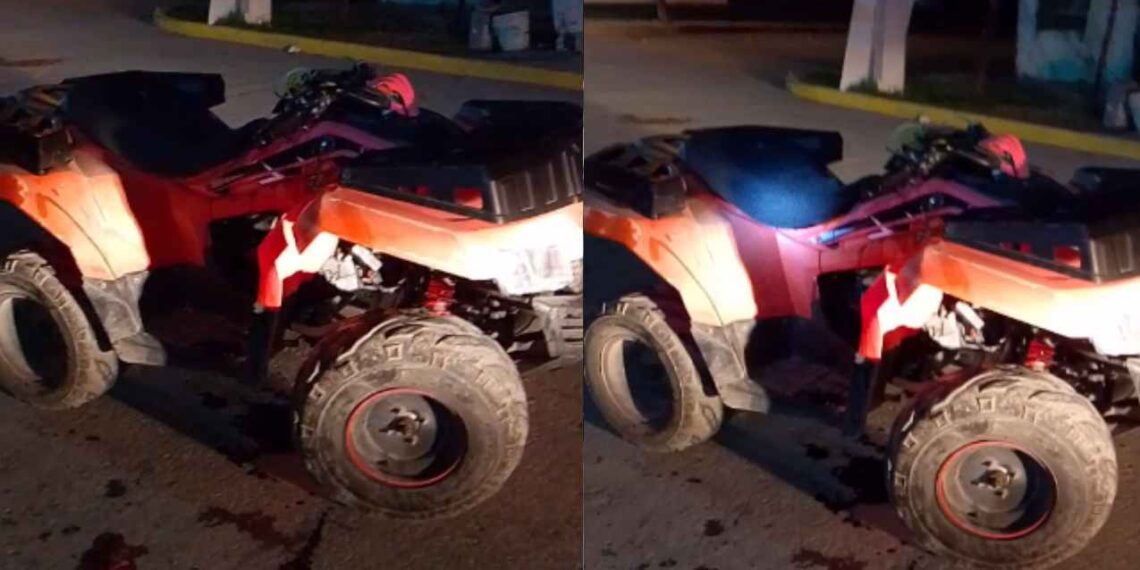 Vuelca cuatrimoto en el Barrio Negro
