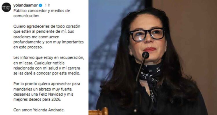 Yolanda Andrade reaparece en redes sociales tras estar hospitalizada