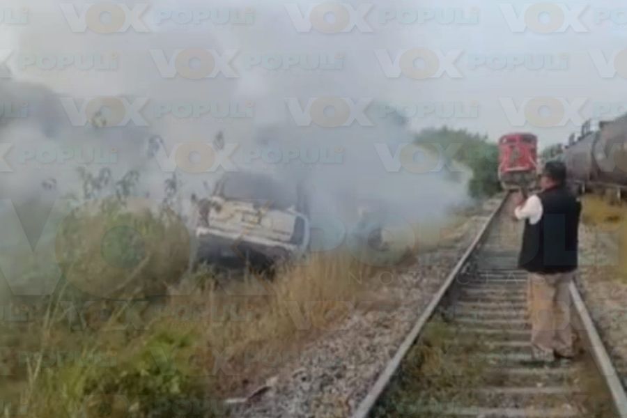 camioneta atropellada por tren en altamira