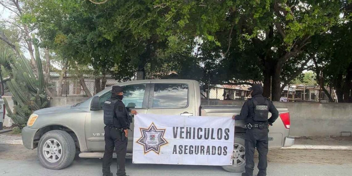 camioneta con reporte de robo en Reynosa