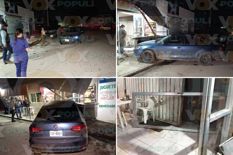 choque contra carretón de tacos en Victoria