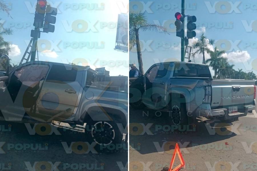 choque entre camioneta y tráiler en Tampico