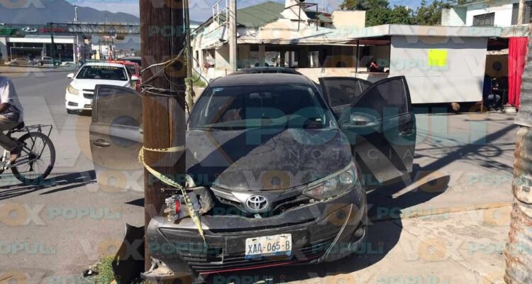 choque hoy contra poste en cruce de victoria