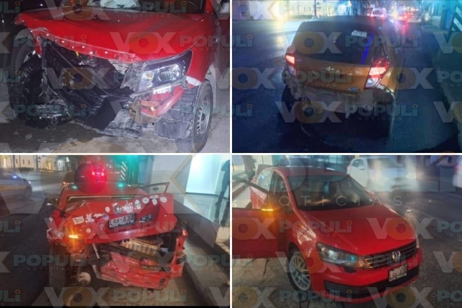 choque múltiple en avenida de Tampico