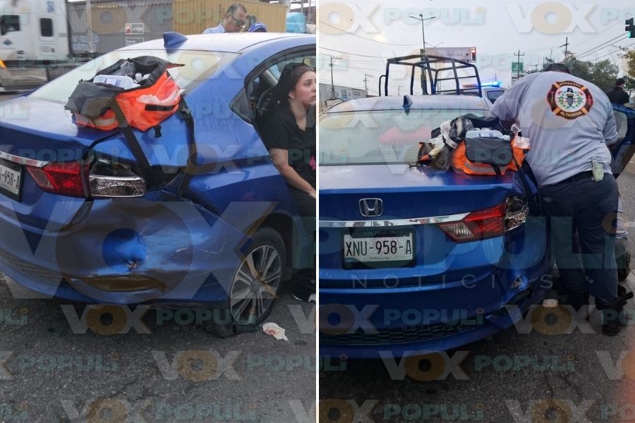 doble accidente vial en Altamira