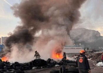 _incendio en tiradero de Escobedo