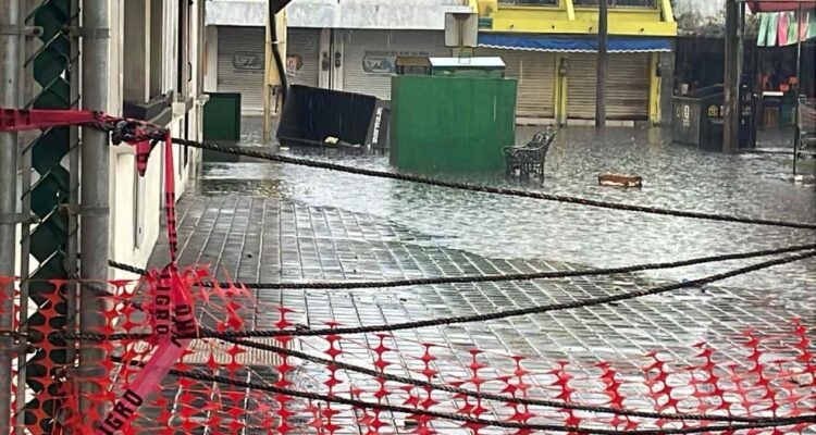 inundaciones en el mercado Tampico