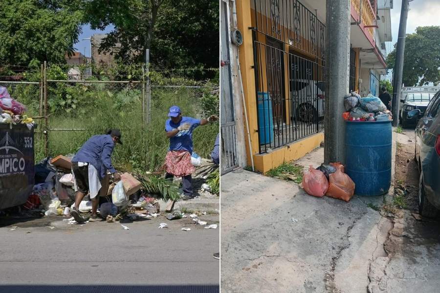 limpieza en zona norte de Tampico