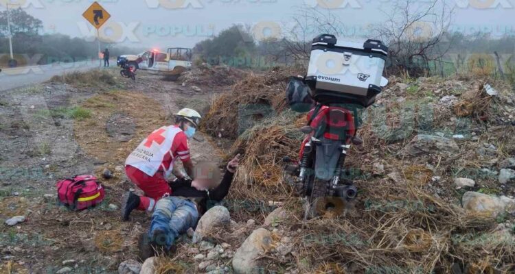 motociclista convulsiona en carretera Interejidal Victoria