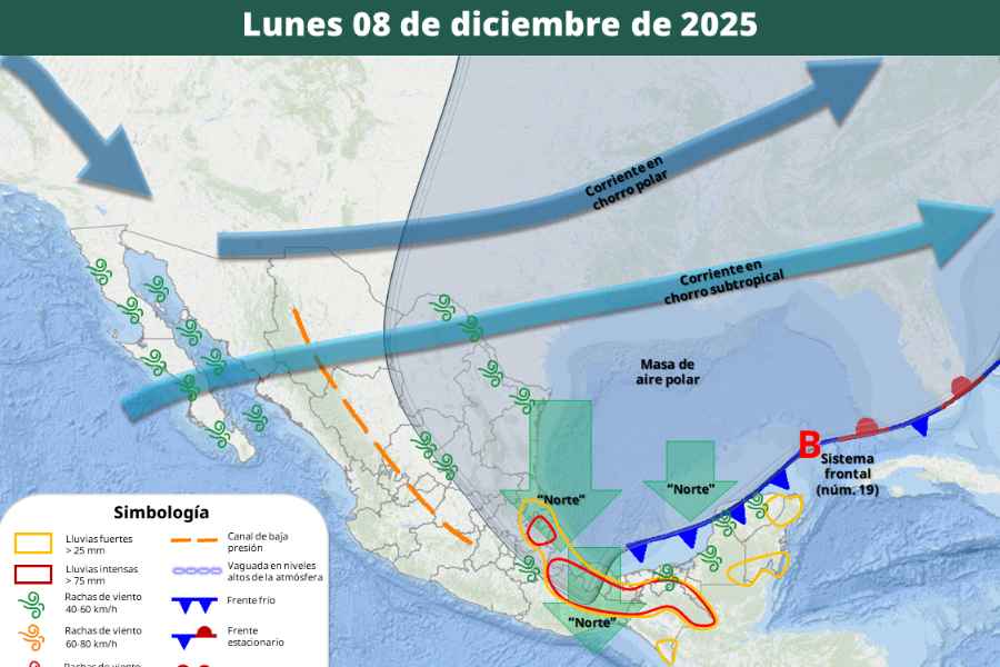 ¿A partir de cuándo comenzará a afectar el frente frío 19 a Nuevo León?