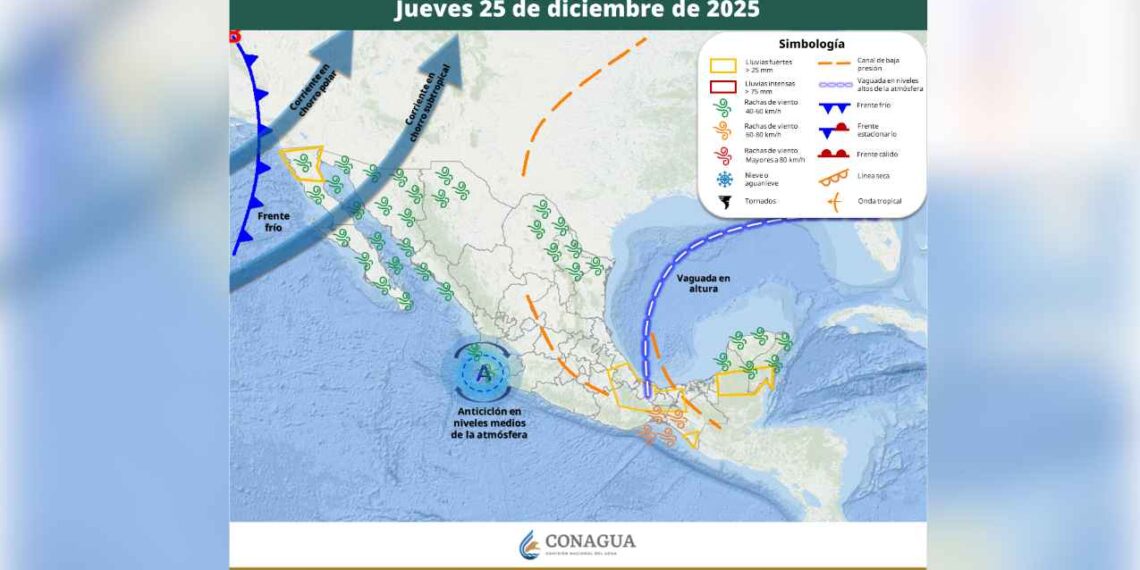 clima jueves 25 diciembre