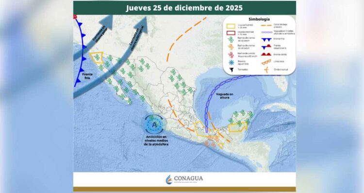 clima jueves 25 diciembre