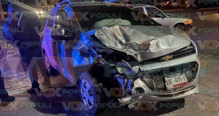 Acelerado provoca fuerte choque por alcance y deja dos lesionados en libramiento de Ciudad Victoria, Tamaulipas