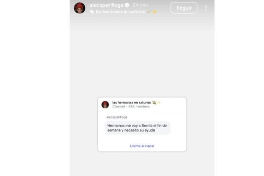 Ale Capetillo anuncia viaje a Sevilla para honrar la memoria de su abuelita Yeya