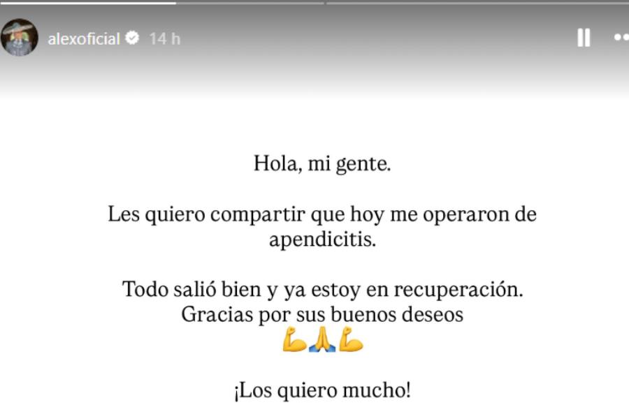Alejandro Fernández reaparece tras cirugía de emergencia y envía mensaje a sus fans