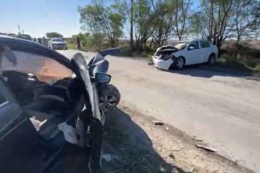 Aparatoso choque en el Ejido La Gloria en Matamoros, Tamaulipas, deja una menor sin vida